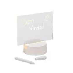 Luminária Led de Mesa Tela Acrílica 3D para Lembrete